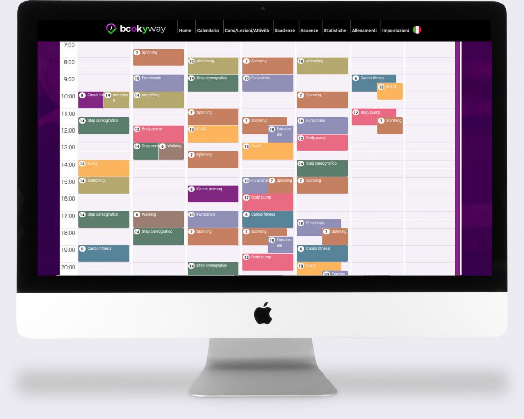 App palestre palinsesto