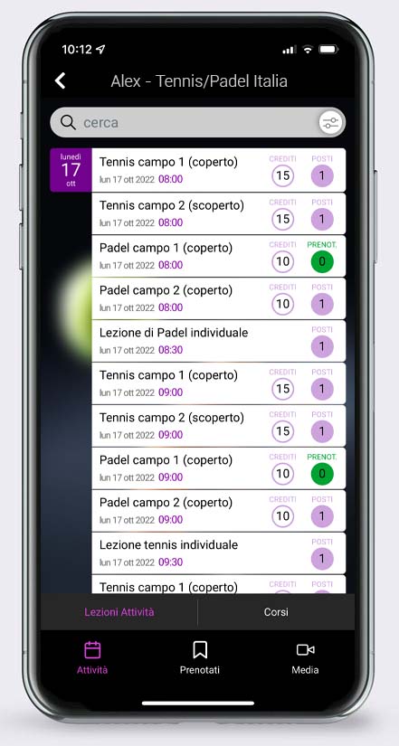 App-prenotazione-campi-padel-e-tennis
